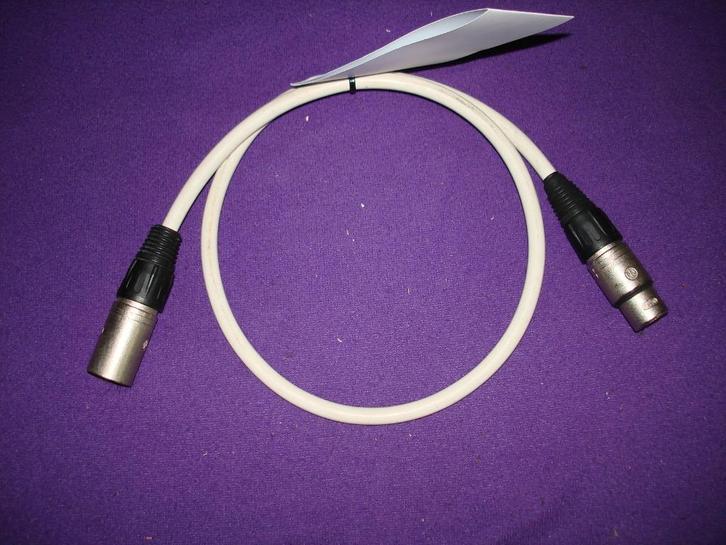 0,75 meter Audiokabel met fiche XLR male / XLR female., Muziek en Instrumenten, Kabels en Stekkers, Gebruikt, Speaker of Versterker