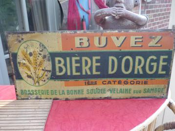 Metalen plaat (niet geëmailleerd) Barley Beer -1938 -Hyperze beschikbaar voor biedingen