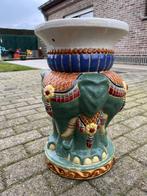 Keramieken olifant platenstandaard (bijzettafel/bohodecor), Antiek en Kunst, Ophalen of Verzenden