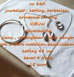 860. Juweelset : ketting, oorbellen, armband, ring @LAATSTE, Nieuw, Met strass, Overige materialen, Dame