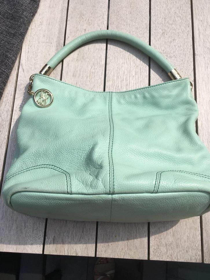 Lancel mintgroene handtas model French Flair, Handtassen en Accessoires, Tassen | Damestassen, Zo goed als nieuw, Handtas, Groen