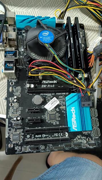 CM Asrock Z97 Pro 3 + I7 4790K 4GHz + 16 GB VIPER 1866GHz, Enlèvement ou Envoi, Reconditionné, DDR3, LGA 1150