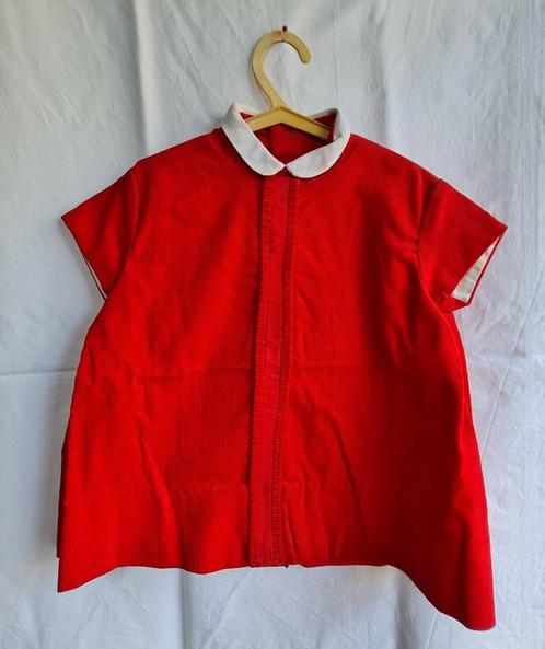 vintage Kiba Knack velvet kleedje jaren 1960 CLAUDINE kraag, Antiek en Kunst, Antiek | Kleding en Textiel, Ophalen of Verzenden