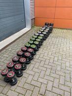 Vaste rubberen dumbells 10kg t/m 42kg, Sport en Fitness, Gebruikt, Dumbbell, Ophalen