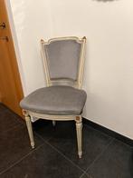 Vintage stoel veloers licht blauw, Huis en Inrichting, Stoelen, Ophalen, Zo goed als nieuw, Blauw