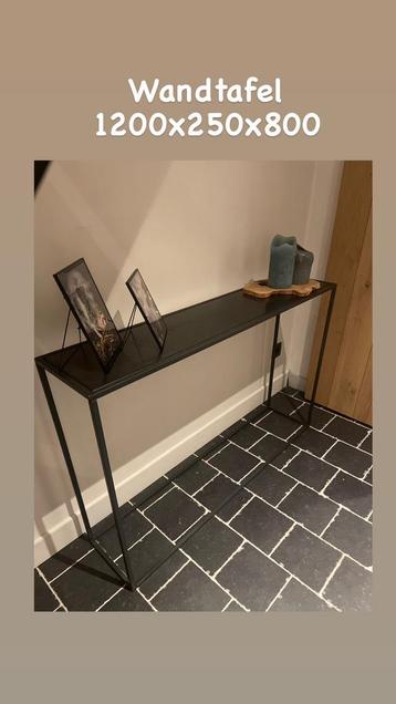 Side table puur staal, Neuf, 100 à 150 cm, 25 à 50 cm, Enlèvement