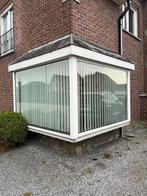 PVC ramen + 1 houten raam uit renovatie, Doe-het-zelf en Bouw, Gebruikt, Gevelraam of Ruit, Ophalen