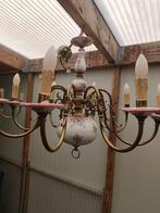 2 porseleinen kroonlusters, 1 glazen kroonluster, Huis en Inrichting, Lampen | Kroonluchters, Ophalen of Verzenden, Glas