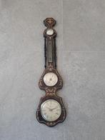 Houten banjo weerstation: klok, barometer, hygrometer..., Ophalen, Gebruikt