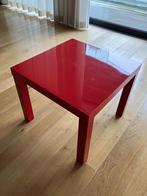 Bijzettafel IKEA LACK - kleur ROOD - 55x55x45cm, 45 tot 60 cm, Vierkant, Zo goed als nieuw, Modern - Retro - Flashy