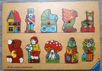 Vintage/1980/Ravensburger/Houten puzzel/10 stukjes, Ophalen of Verzenden, Gebruikt