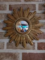 Vintage bolle ronde convex zonnespiegel – sunburst mirror, Antiek en Kunst, Ophalen of Verzenden