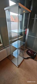 Ikea DETOLF glass door cabinet, 43x163 cm, white, Huis en Inrichting, Kasten | Vitrinekasten, Ophalen, Minder dan 50 cm, Glas