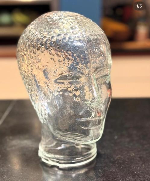 Glazen hoofd, Antiek en Kunst, Curiosa en Brocante, Ophalen