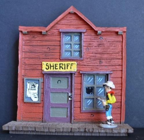 Lucky Luke, figurine en plomb : Le bureau du sheriff (2007)., Verzamelen, Stripfiguren, Nieuw, Beeldje of Figuurtje, Overige figuren