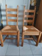 6 eiken stoelen, Vijf, Zes of meer stoelen, Bruin, Zo goed als nieuw, Hout