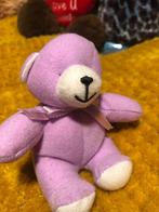 Mini Paarse Teddybeer, Ophalen of Verzenden, Zo goed als nieuw, Babypop