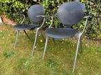 💚💚💚 Vintage design stoelen, Ophalen, Zwart, Metaal, Twee