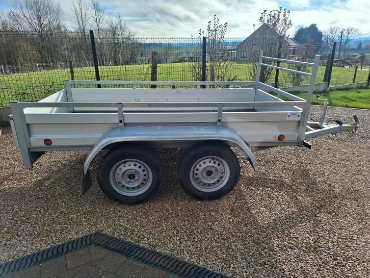 Alu dubbelas 750kg, Auto diversen, Aanhangers en Bagagewagens, Zo goed als nieuw, Ophalen