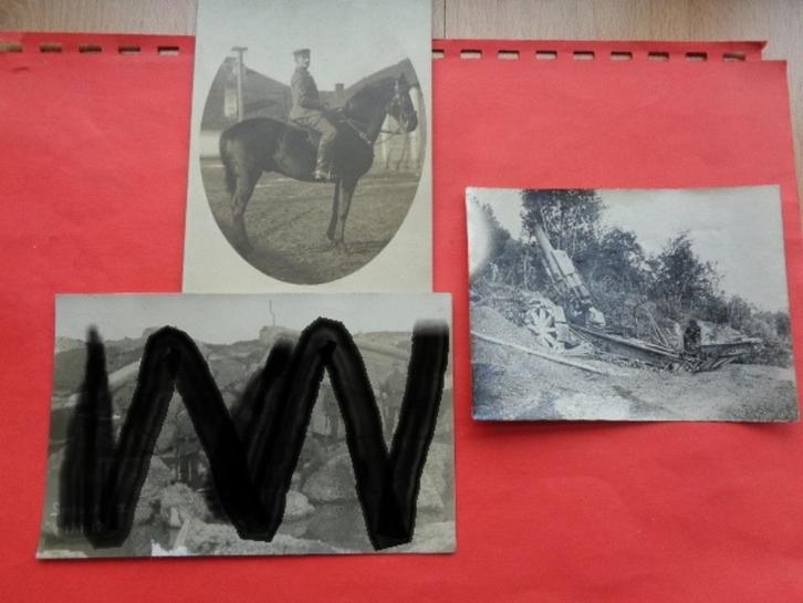 WO 1 , twee originele foto's , strijd in de Westhoek, Verzamelen, Militaria | Algemeen, Landmacht, Foto of Poster, Ophalen of Verzenden