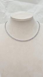 Zilveren Dames Ketting met Strass | Luxe Geschenk | Bruiloft, Handtassen en Accessoires, Overige voorstellingen, Met edelsteen