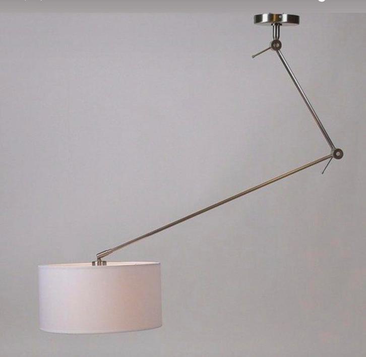 Design hanglamp met verstelbare arm – Perfecte staat, Huis en Inrichting, Lampen | Spots, Zo goed als nieuw, Ophalen of Verzenden
