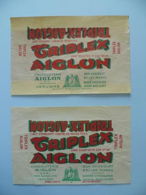 Chocolade Aiglon chocolat emballage omslagen wikkels Triplex, Verzamelen, Merken en Reclamevoorwerpen, Gebruikt, Verpakking, Ophalen of Verzenden