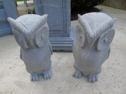 hibou en pierre bleu , taillé dans la masse !, Jardin & Terrasse, Statues de jardin, Neuf, Animal, Pierre, Enlèvement ou Envoi