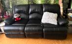 Leren zetel 3-zit, Huis en Inrichting, Zetels | Zetels, Ophalen, Gebruikt, 100 tot 125 cm, Driepersoons