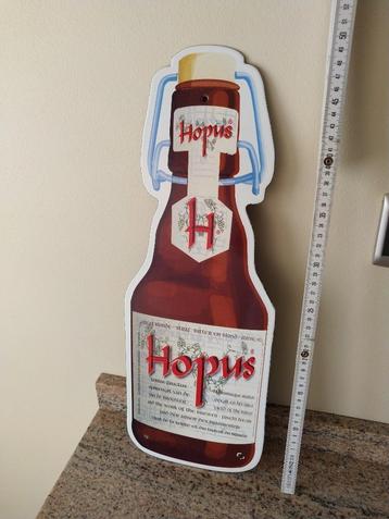 Grande bouteille émaillée bière Hopus 