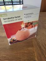 Terracotta olie lamp, Huis en Inrichting, Lampen | Tafellampen, Minder dan 50 cm, Nieuw, Overige materialen, Ophalen of Verzenden