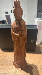 Religieuze houten  Maagd Maria beeld met Jezuskind, Ophalen of Verzenden, Zo goed als nieuw