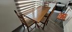Table salle à manger et 4 chaises en chêne, Maison & Meubles, Chêne, Rectangulaire, 50 à 100 cm, Enlèvement