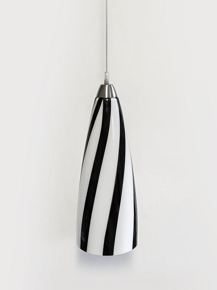 hanglamp Zebra LAM Italy, Huis en Inrichting, Lampen | Hanglampen, Zo goed als nieuw, Glas, Metaal, Ophalen
