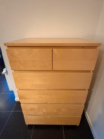 Commode IKEA MALM 6 tiroirs, Enlèvement, Utilisé