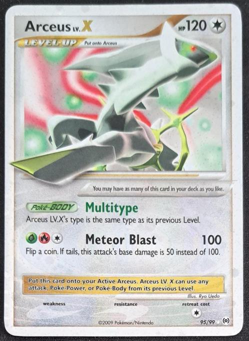 Pokemon Arceus Lv.x Arceus 96/99, Hobby en Vrije tijd, Verzamelkaartspellen | Pokémon, Gebruikt, Losse kaart, Foil, Ophalen of Verzenden