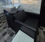 Kappersbenodigdheden kapstoelen, Ophalen, Leer