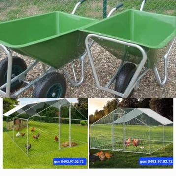 TIJDELIJK Kippenrennen en kruiwagens enkel op 22-23Nov  beschikbaar voor biedingen