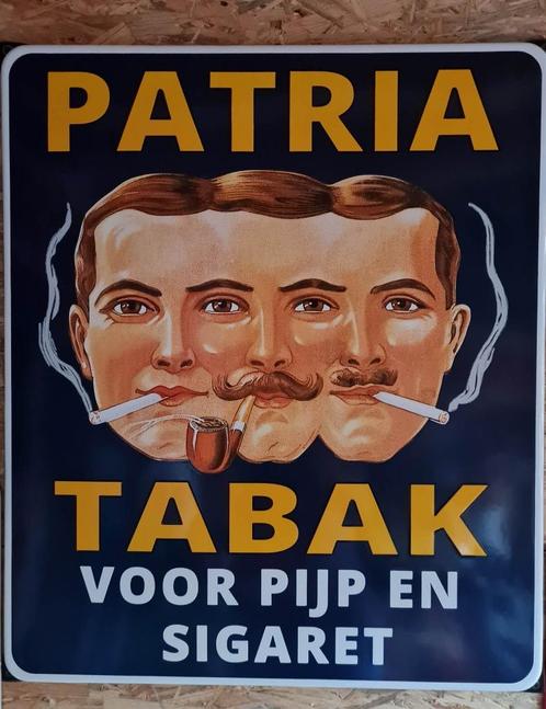 Patria tabak emaillen reclame bord veel andere retro borden, Collections, Marques & Objets publicitaires, Comme neuf, Panneau publicitaire