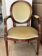6 stoelen Lous XVI-stijl + tafel, Huis en Inrichting, Stoelen, Ophalen, Hout, Gebruikt, Bruin