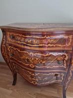 Barokke commode / dressoir met bloemenintarsia en marmeren b, Ophalen, Gebruikt, 50 tot 75 cm, 50 tot 100 cm