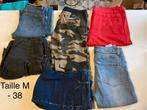 Lot de 25 vêtements (pantalon et short) taille M -38, Enlèvement, Porté