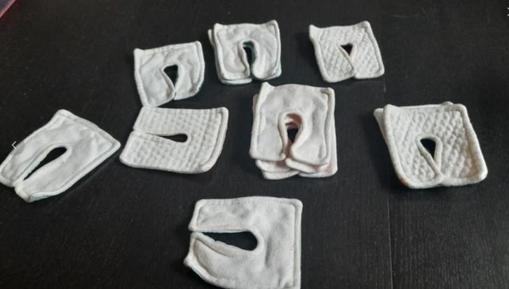 12 canulepads met leuke motiefjes, Kinderen en Baby's, Overige Kinderen en Baby's, Zo goed als nieuw, Ophalen of Verzenden