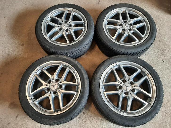 Roues hiver Mercedes (pneus 225/45/17 94H), Auto-onderdelen, Banden en Velgen, Banden en Velgen, Winterbanden, 17 inch, 225 mm
