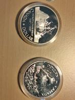 Zilveren munten 2 stuks, Postzegels en Munten, Edelmetalen en Baren, Ophalen of Verzenden, Zilver