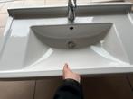 Duravit lavabo 85x49 cm met Hansgrohe kraan, Bricolage & Construction, Sanitaire, Comme neuf, Pierre, Lavabo, Enlèvement
