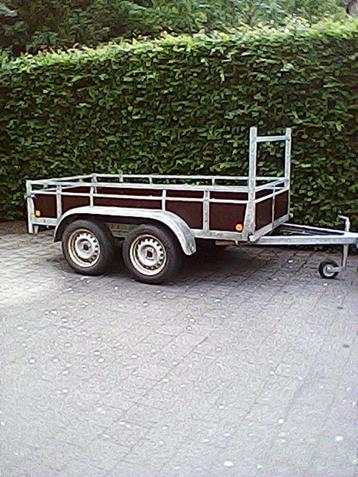 aanhangwagen dubbelas 750kg, Auto diversen, Aanhangers en Bagagewagens, Ophalen, Gebruikt