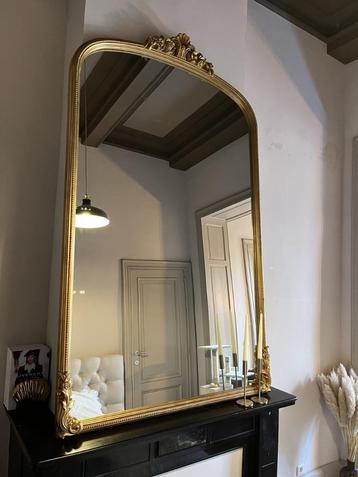 Zeer grote spiegel goud perfecte staat, Ophalen, Zo goed als nieuw, 100 tot 125 cm, 150 tot 200 cm