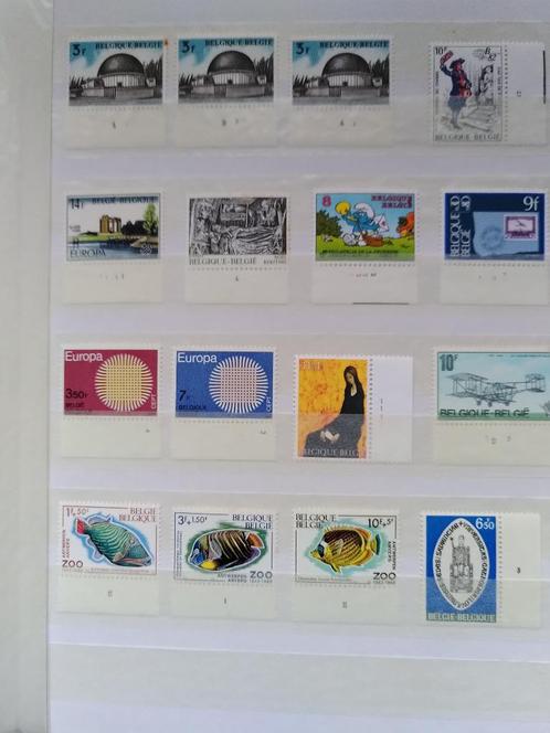 zegels met bladboord en plaatnummers, Postzegels en Munten, Postzegels | Europa | België, Postfris, Overig, Niet gestempeld, Ophalen