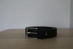 Zwarte lederen riem heren  - Lacoste- M 90, Kleding | Dames, Riemen en Ceinturen, 3 tot 5 cm, Tailleriem, Ophalen of Verzenden